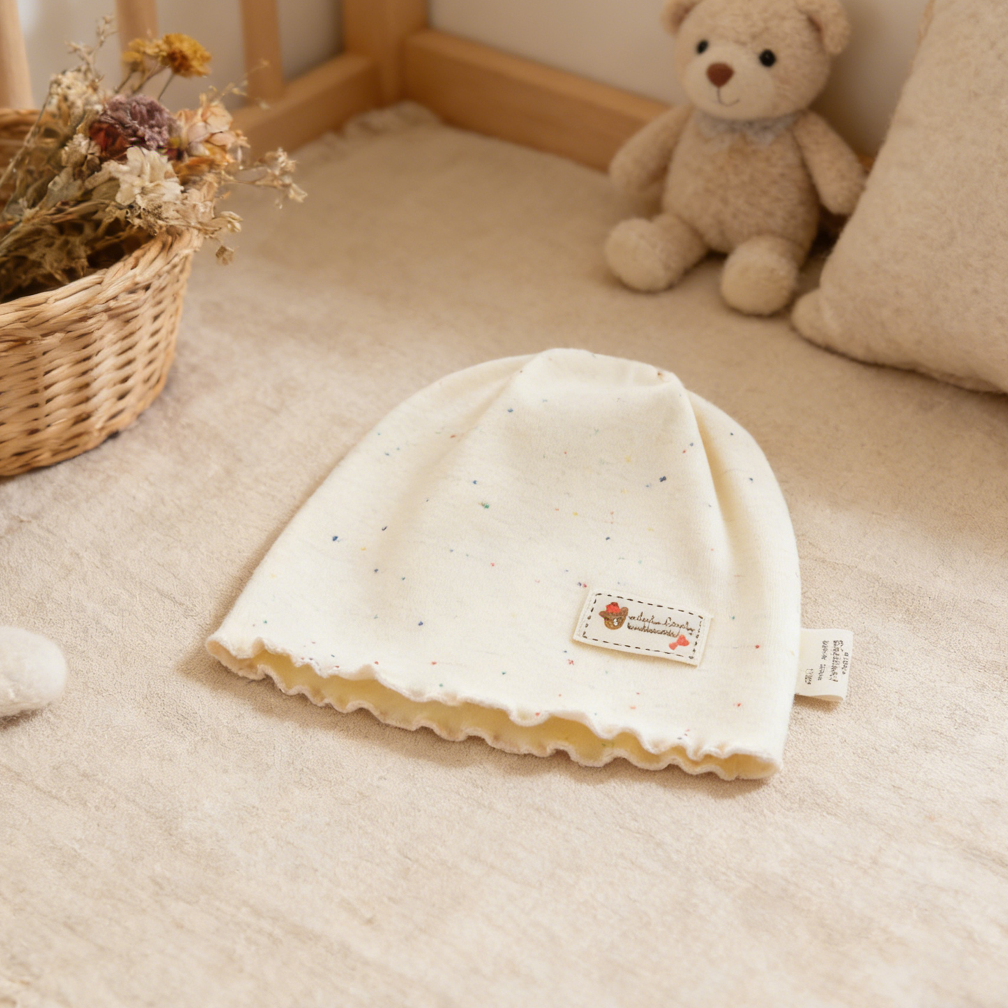 Yellow Confetti Baby Hat