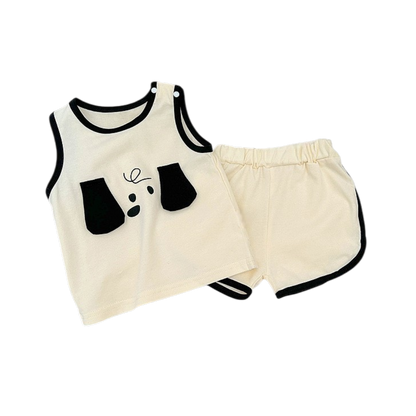 Puppy Tank Top Baby Outfit Set