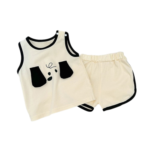 Puppy Tank Top Baby Outfit Set