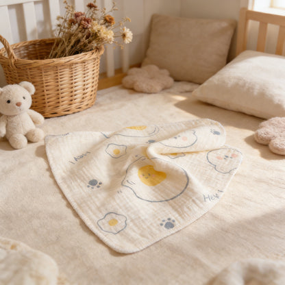 Cute Fried Egg Baby Washcloth