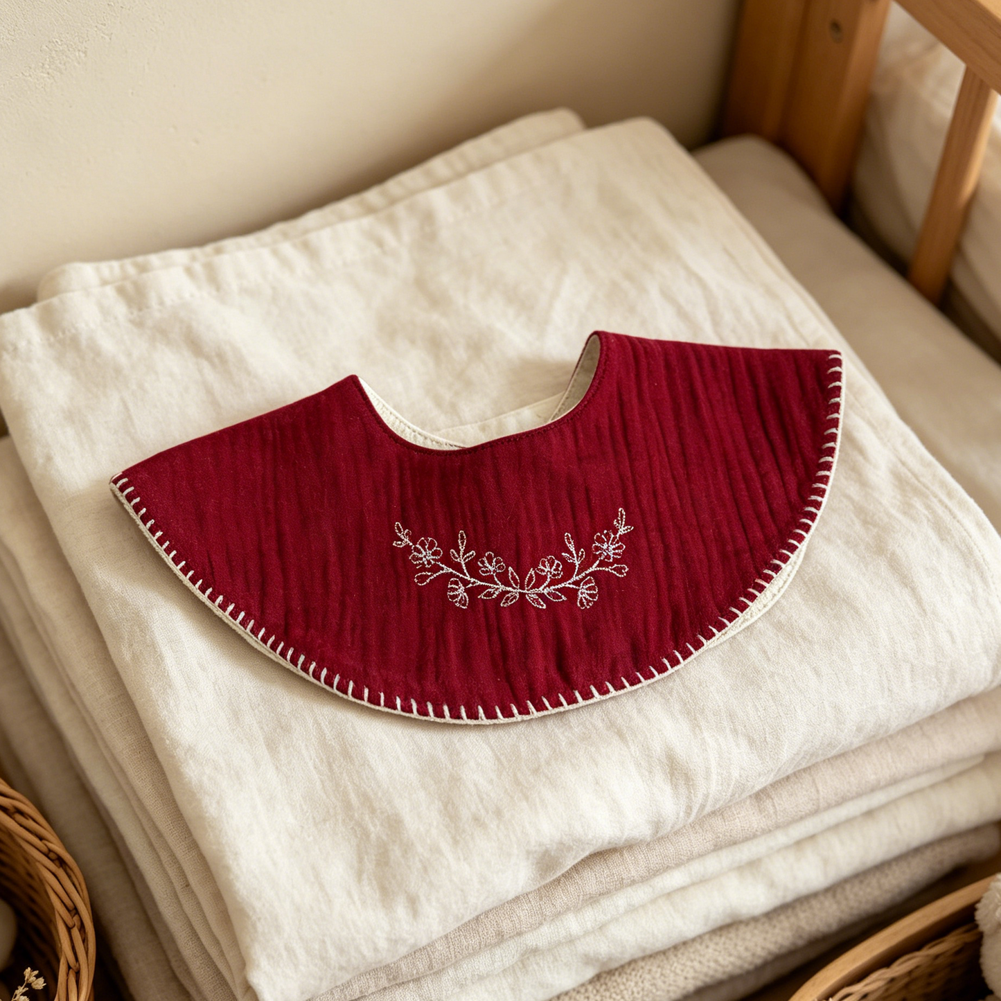 Red Grass Baby Bib