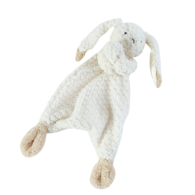Plush toy rabbit on a white background