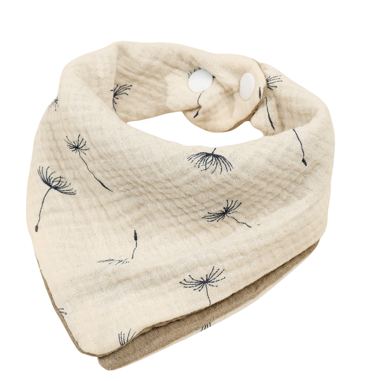Dandelion & Coffee Reversible Baby Bib
