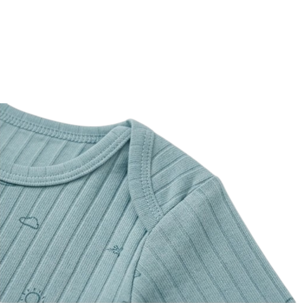 Blue Sky Long-Sleeve Baby Bodysuit