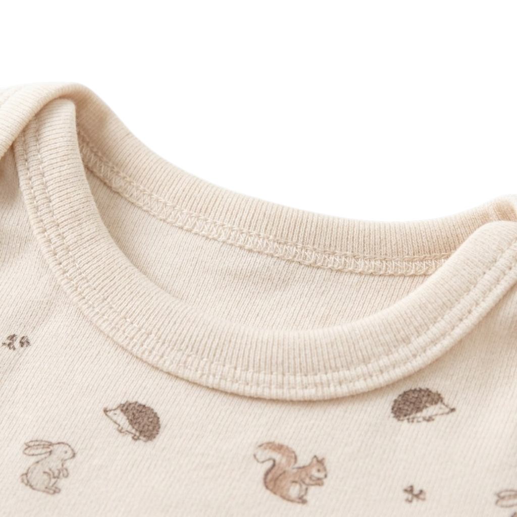Khaki Squirrel Short-Sleeve Baby Bodysuit