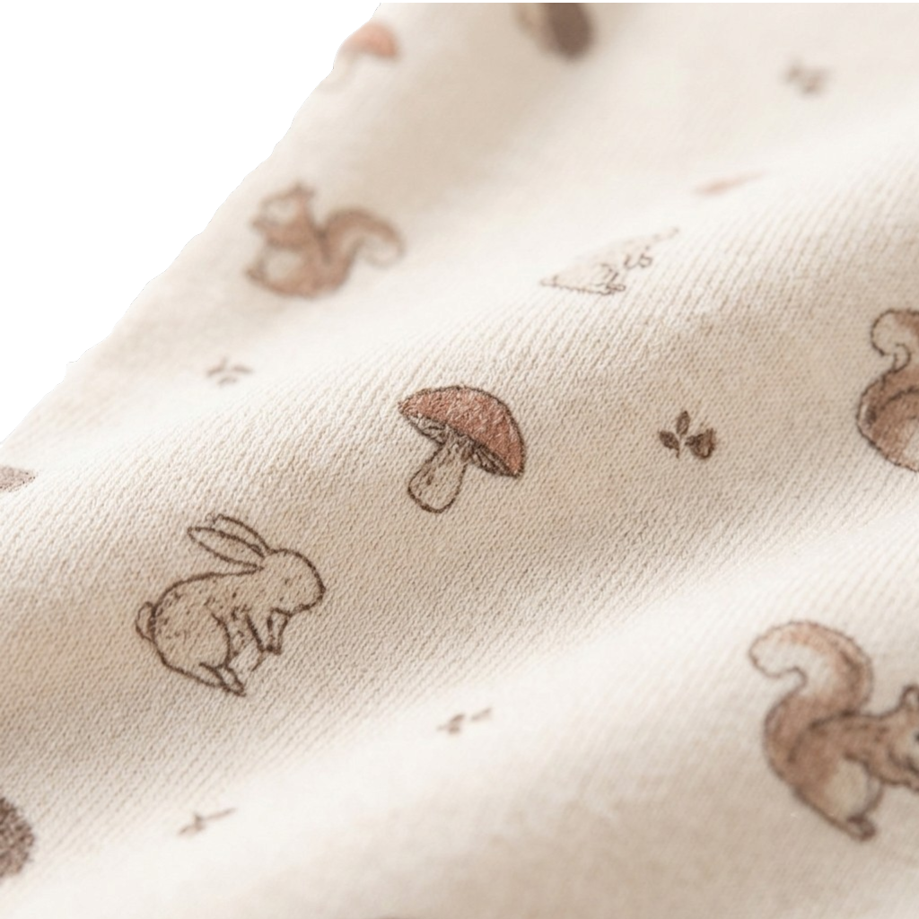 Khaki Squirrel Short-Sleeve Baby Bodysuit