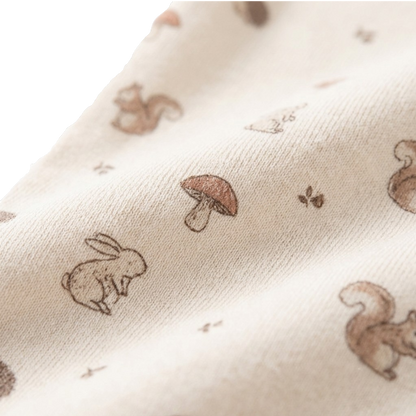 Khaki Squirrel Short-Sleeve Baby Bodysuit