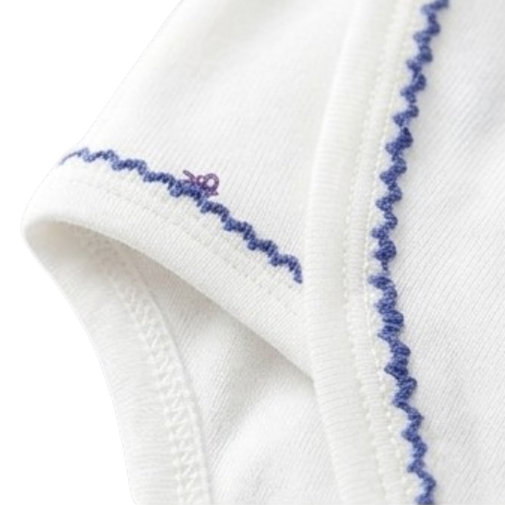 White Elephant Wrap Long-Sleeve Baby Bodysuit