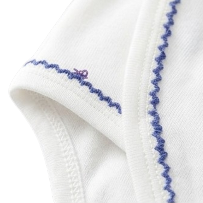 White Elephant Wrap Long-Sleeve Baby Bodysuit
