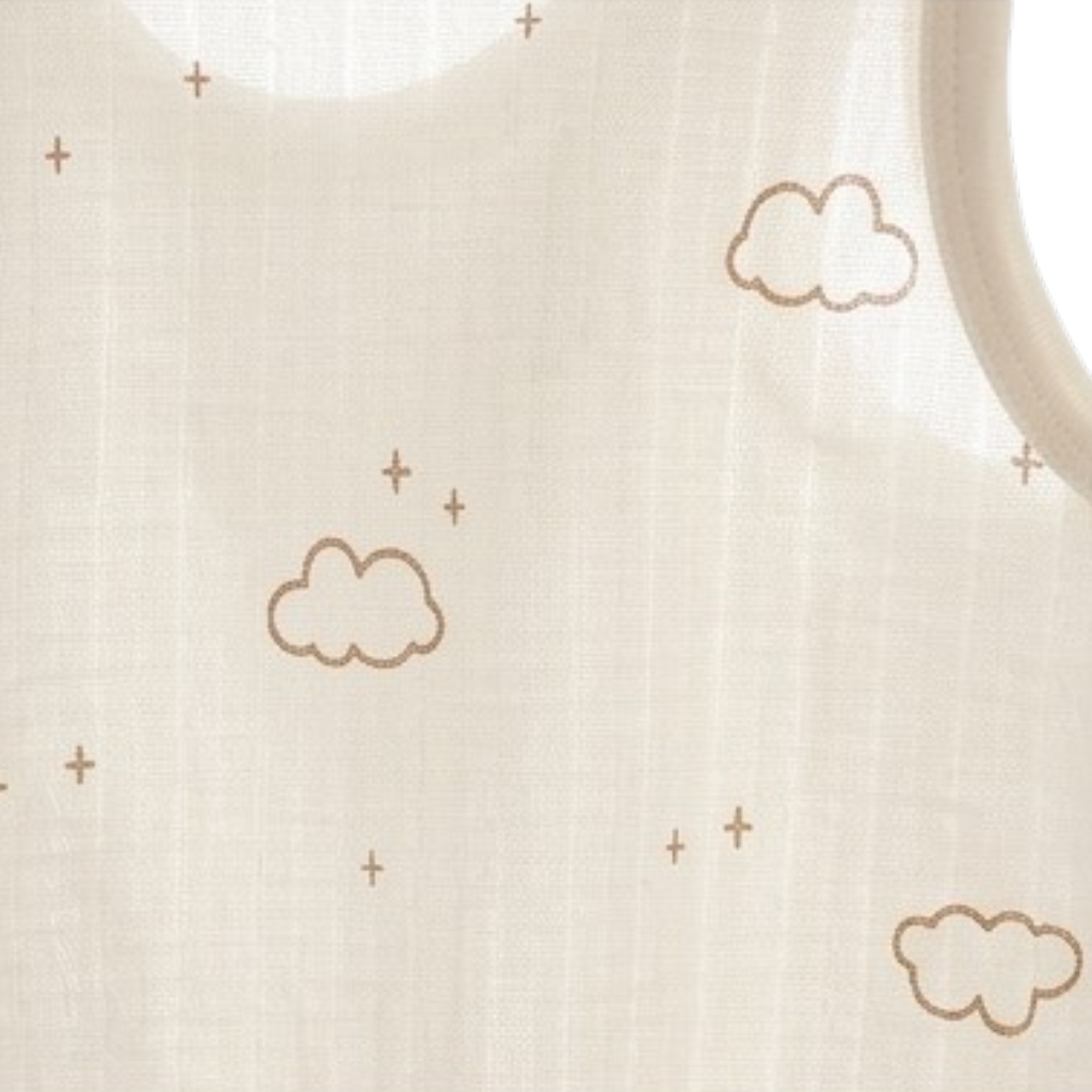 Cream Cloud Sleeveless Baby Bodysuit