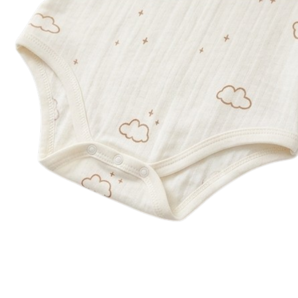 Cream Cloud Sleeveless Baby Bodysuit