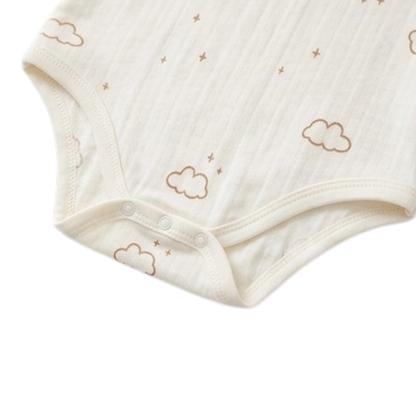 Cream Cloud Sleeveless Baby Bodysuit
