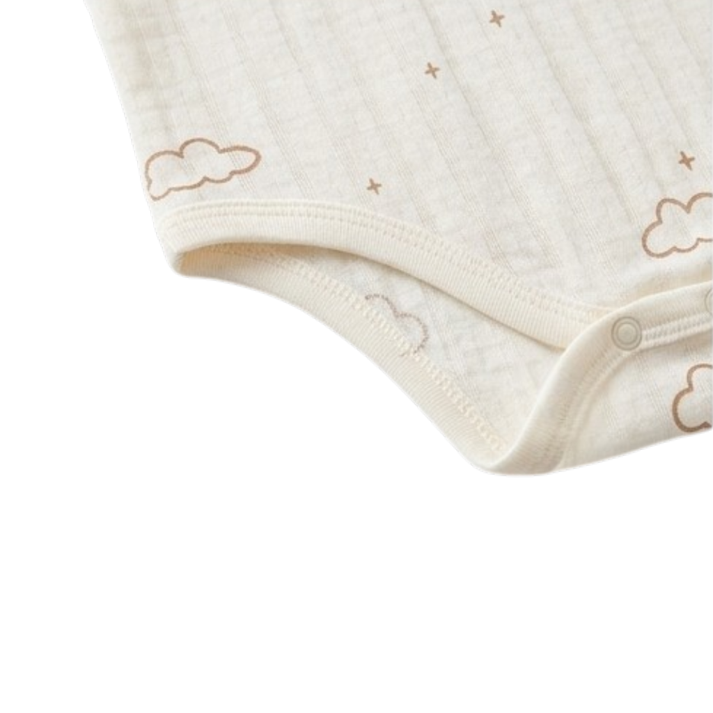 Cream Cloud Sleeveless Baby Bodysuit