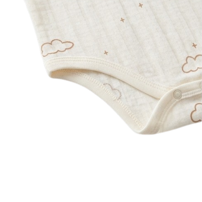 Cream Cloud Sleeveless Baby Bodysuit