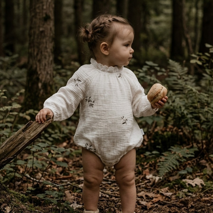 Vintage White Lace Baby Bodysuit