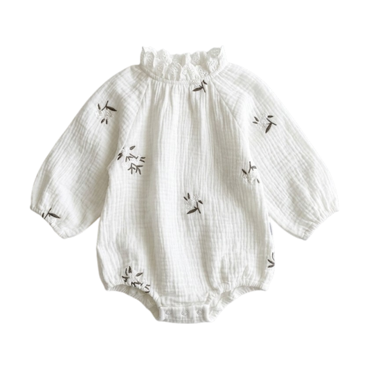 Vintage White Lace Baby Bodysuit