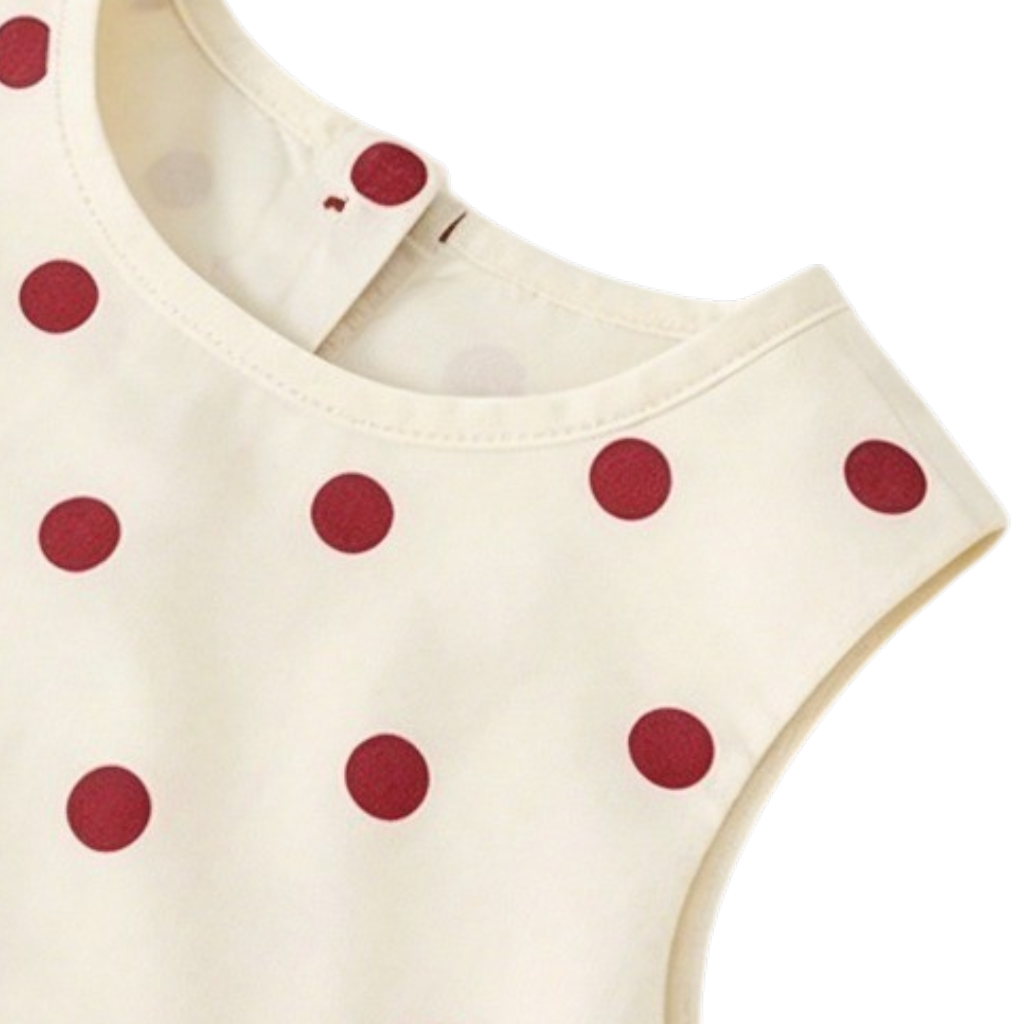 Polka-Dot Sleeveless Baby Top and Bloomer Set