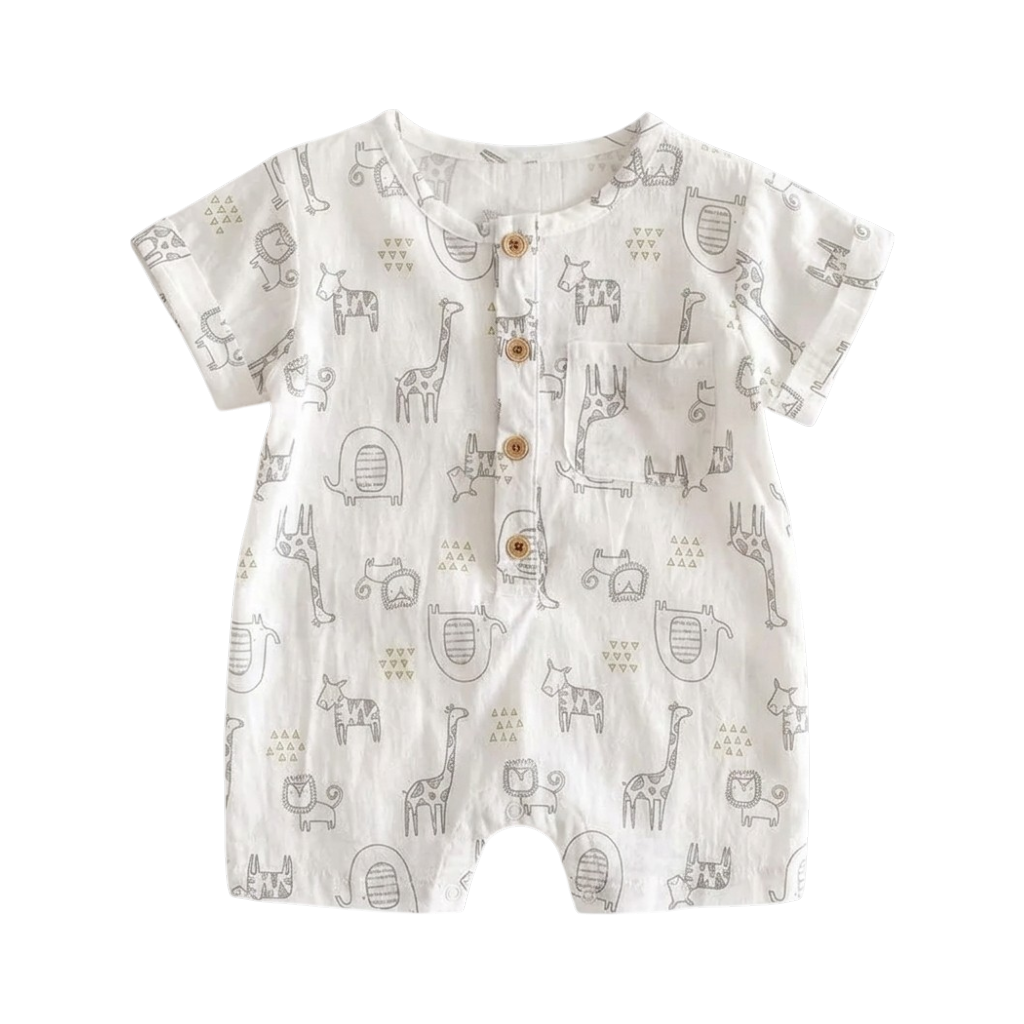 Cute Animal Short Sleeve Baby Outfit