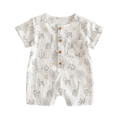 Cute Animal Short Sleeve Baby Outfit