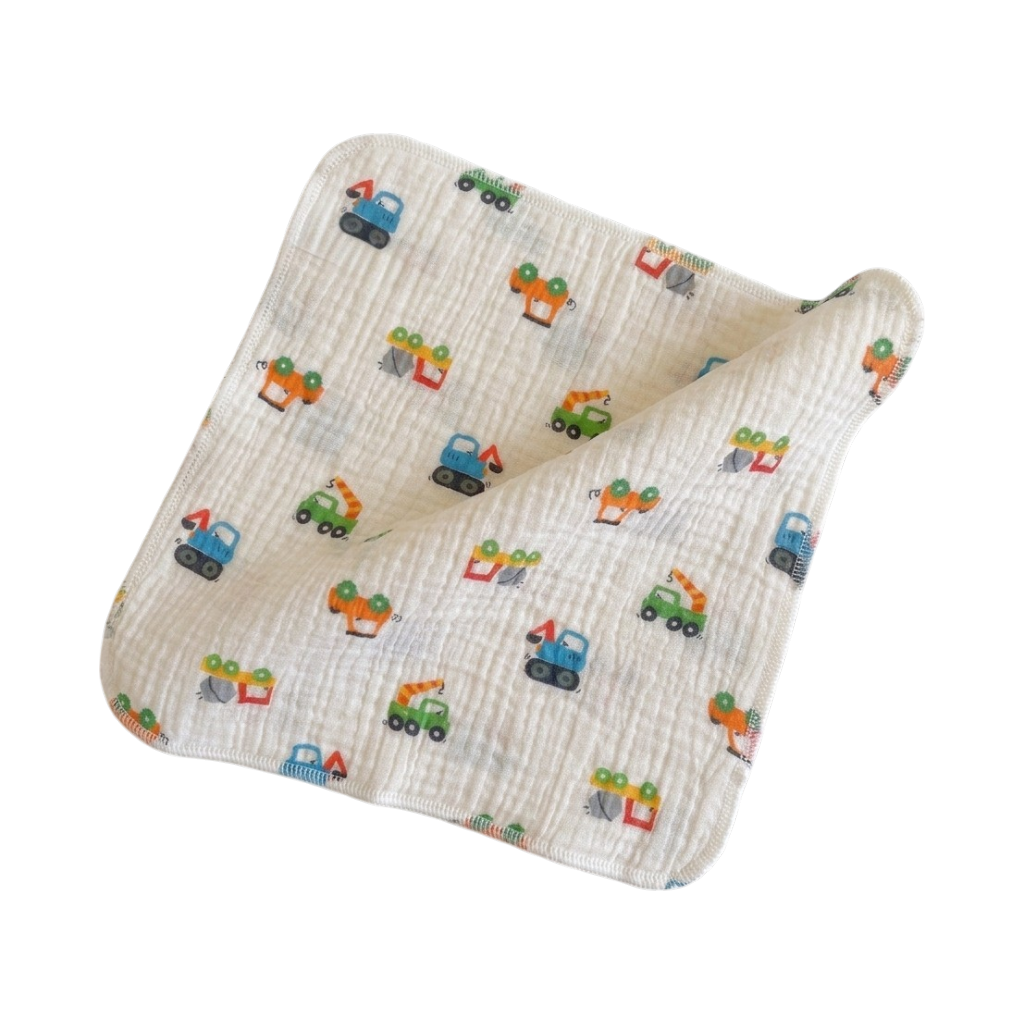 Construction Vehicle Baby Washcloth
