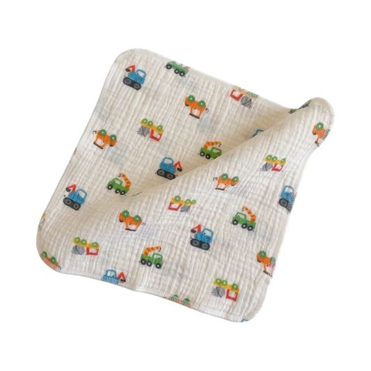 Construction Vehicle Baby Washcloth