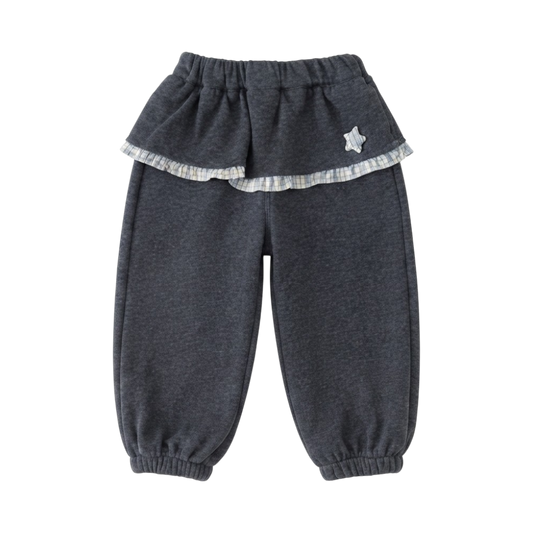 Charcoal Star Gingham Baby Joggers
