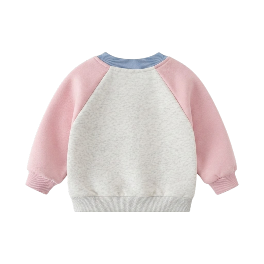 Pink Elephant Patch Baby Sweatshirt