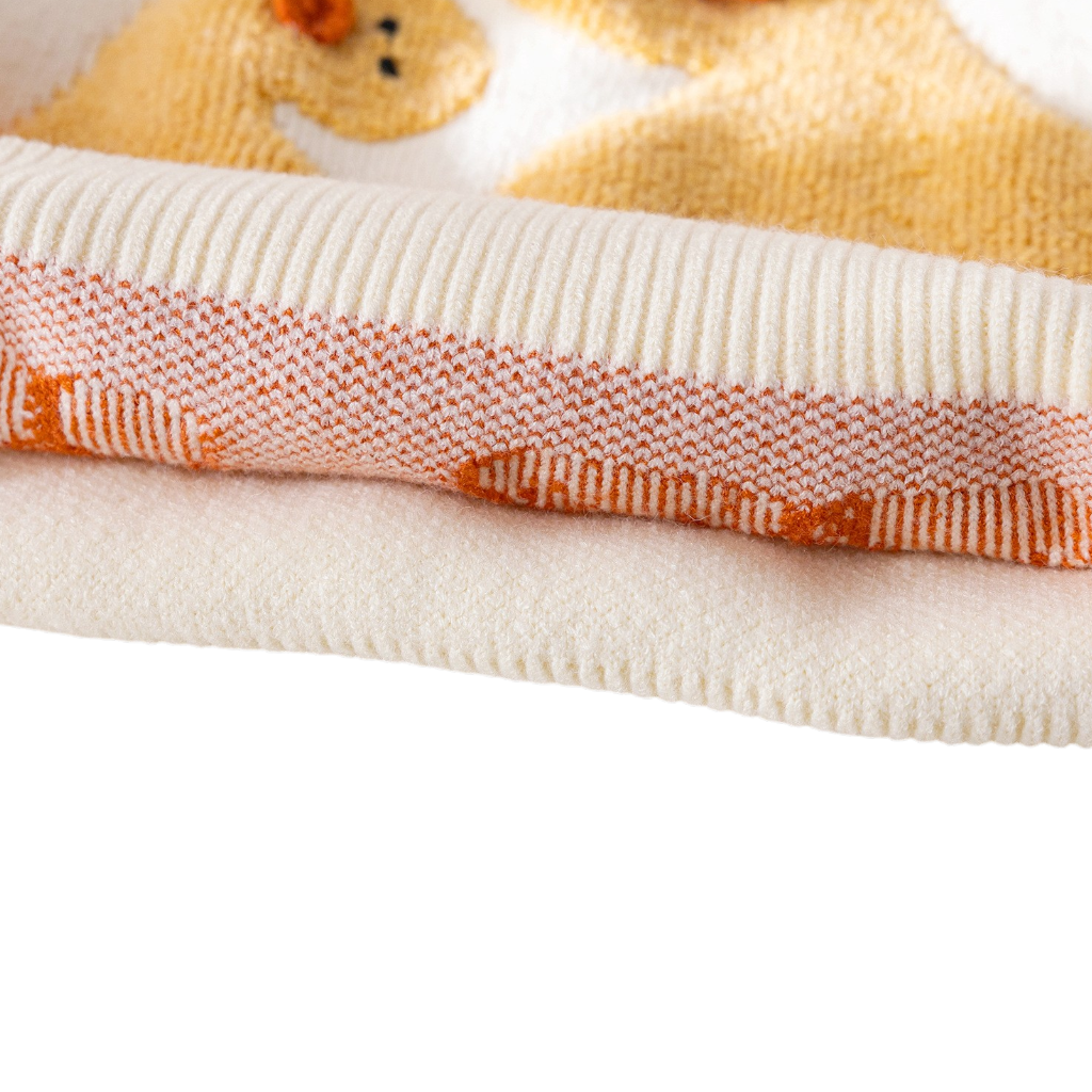 Cream Duck Knit Baby Sweater