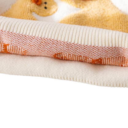 Cream Duck Knit Baby Sweater