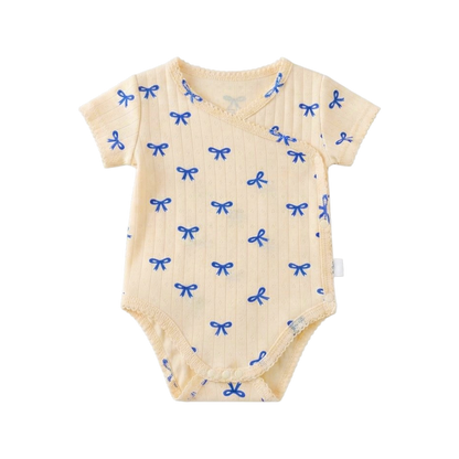 Blue Bow Baby Bodysuit