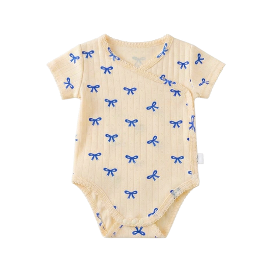 Blue Bow Baby Bodysuit
