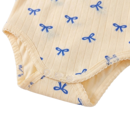 Blue Bow Baby Bodysuit