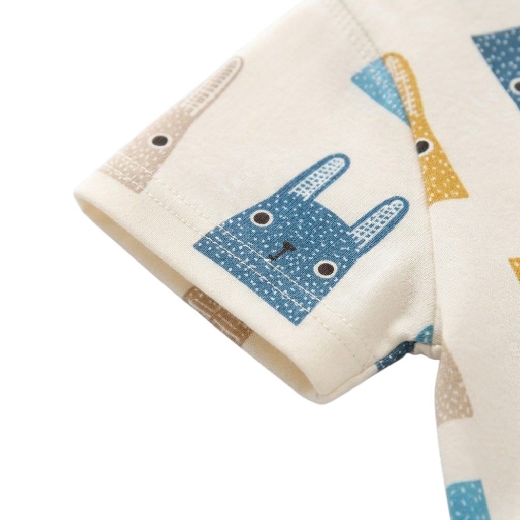 Contrast Bunny Baby Romper