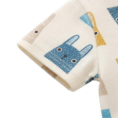Contrast Bunny Baby Romper