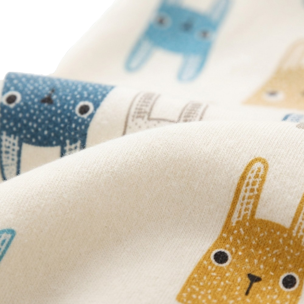 Contrast Bunny Baby Romper