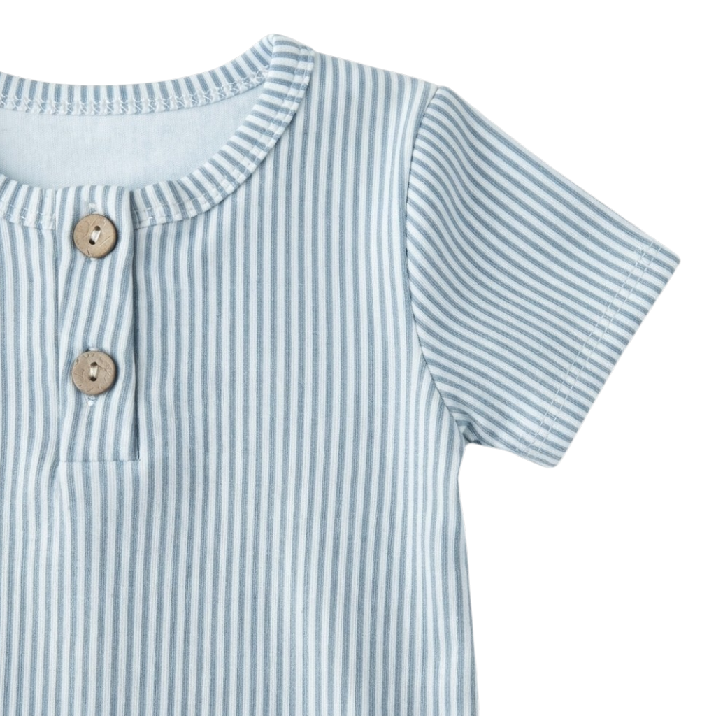 Stripe Short-Sleeve Baby Bodysuit