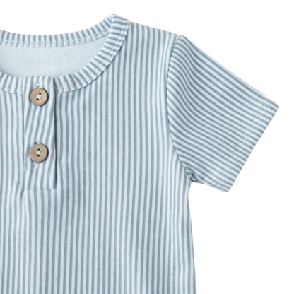 Stripe Short-Sleeve Baby Bodysuit