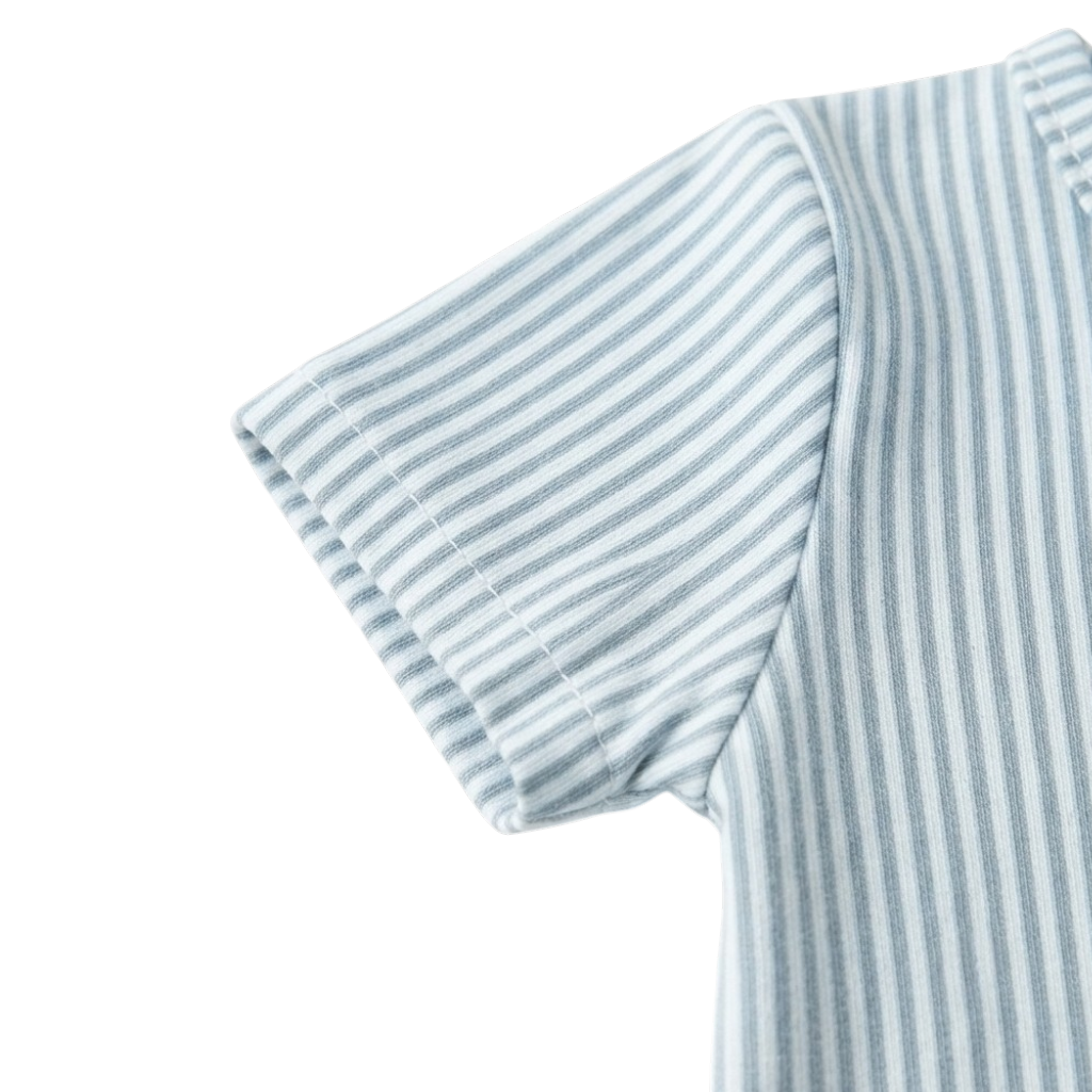 Stripe Short-Sleeve Baby Bodysuit