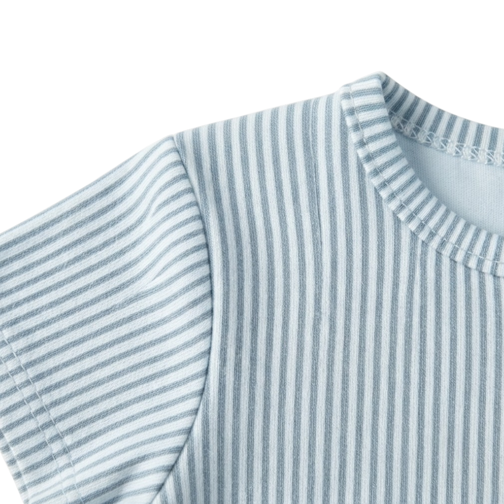 Stripe Short-Sleeve Baby Bodysuit