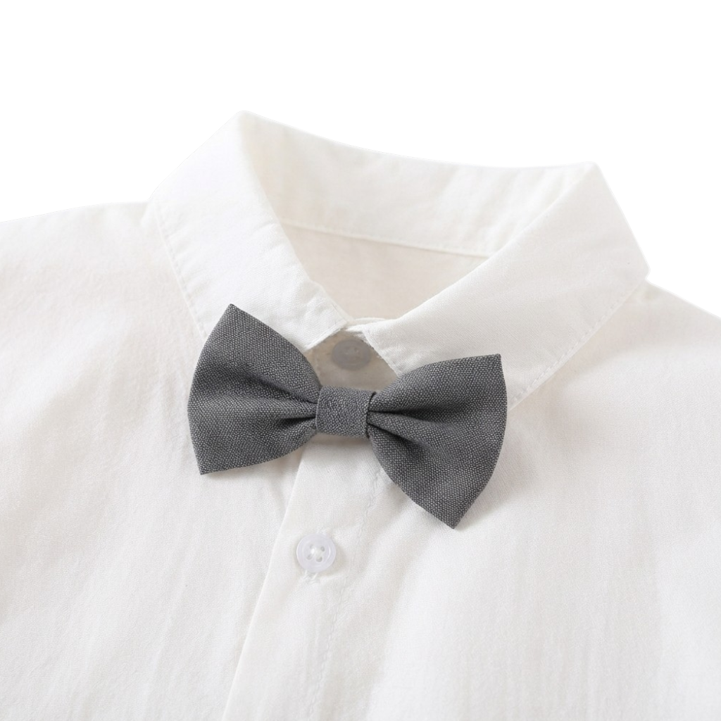 Baby Boy Shirt and Suspender-Pants Formal Set