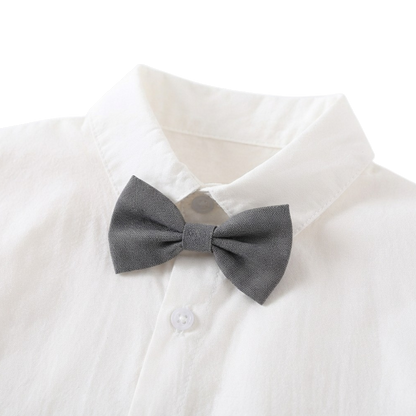 Baby Boy Shirt and Suspender-Pants Formal Set