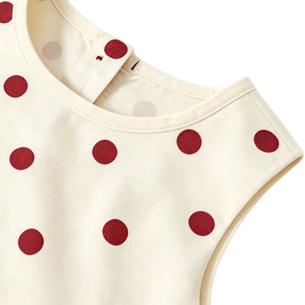 Polka-Dot Sleeveless Baby Top and Bloomer Set