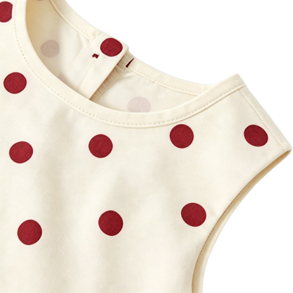 Polka-Dot Sleeveless Baby Top and Bloomer Set