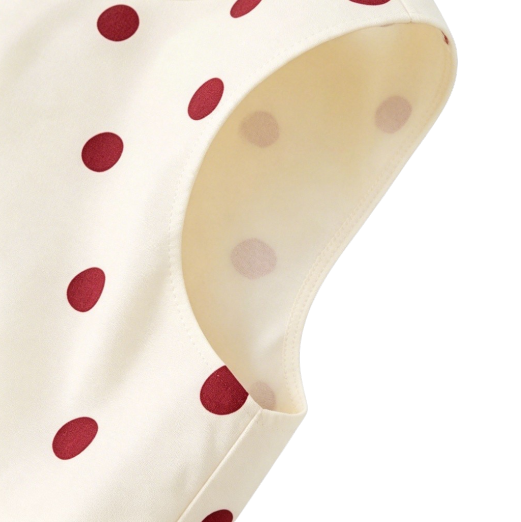 Polka-Dot Sleeveless Baby Top and Bloomer Set