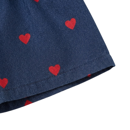 Denim Heart Camisole Baby Outfit Set