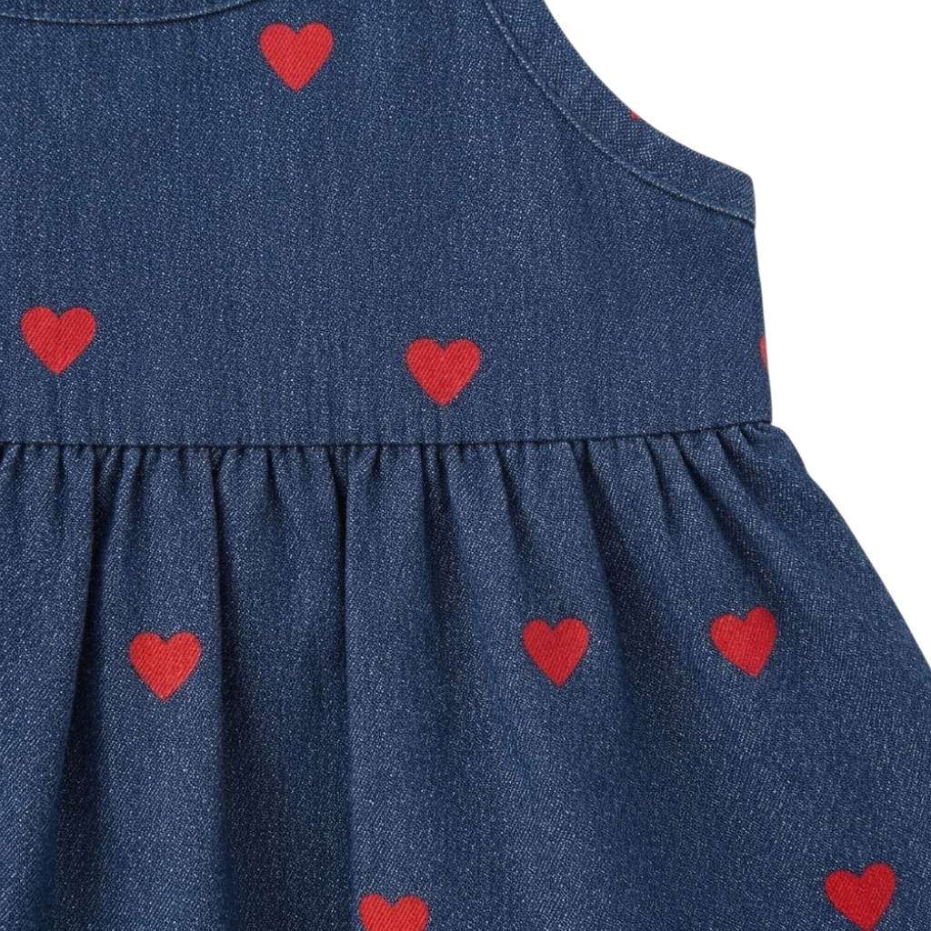 Denim Heart Camisole Baby Outfit Set