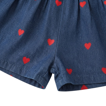 Denim Heart Camisole Baby Outfit Set
