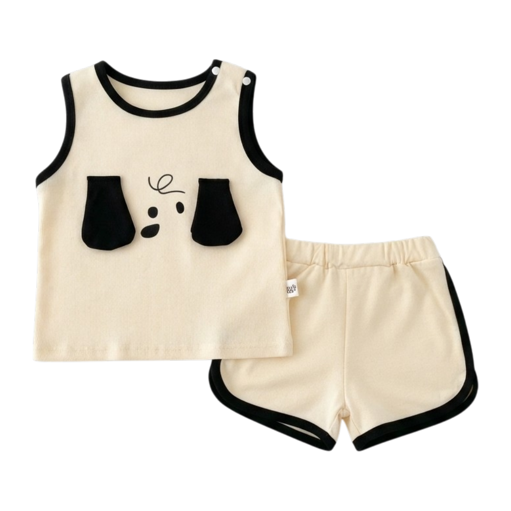 Puppy Tank Top Baby Outfit Set