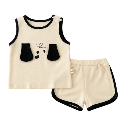 Puppy Tank Top Baby Outfit Set