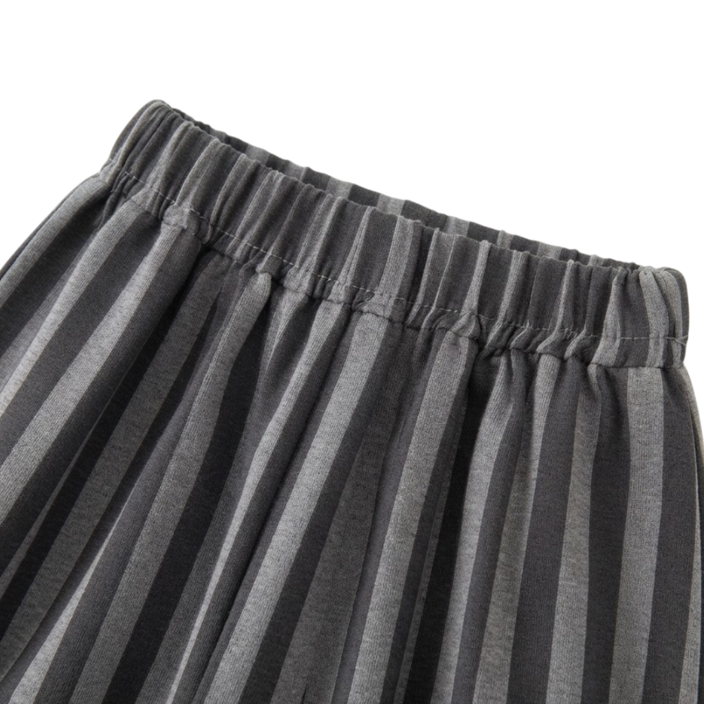 Grey Elephant Top and Stripe Pants Baby Set